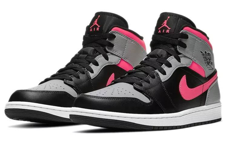 乔丹 Air Jordan 1 Mid “Shadow” 灰黑粉 粉影子 AJ1中帮 554724-059