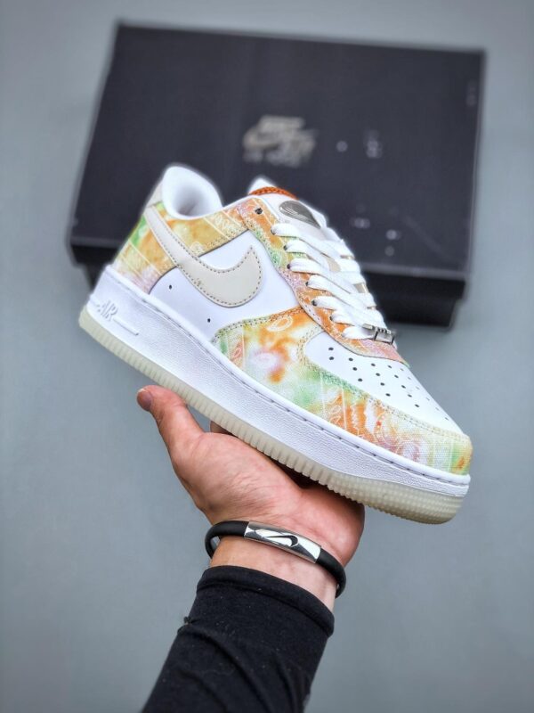 运动鞋, 空军一号, 潮鞋, 板鞋, 帆布鞋, 休闲板鞋, Nike Air Force 1'07 Low "Tie-Dye", FJ7739-101, Air Force 1 - 耐克 Nike Air Force 1'07 Low "Tie-Dye" 扎染腰果花 防滑耐磨 减震 休闲板鞋 FJ7739-101