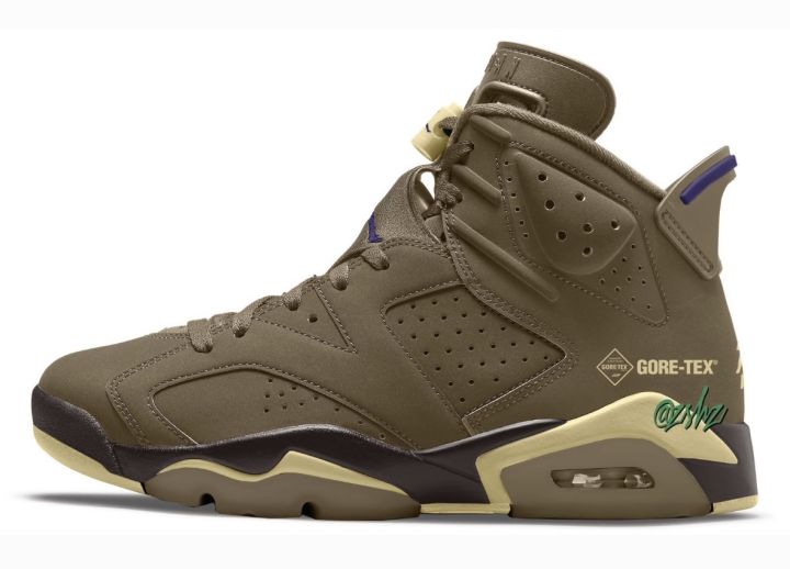 FD1643-300, Air Jordan 6 WMNS Gore-Tex “Brown Kelp”, Air Jordan 6 - Air Jordan 6 Gore-Tex “Brown Kelp” 11月29日发布，打造时尚与功能的完美结合