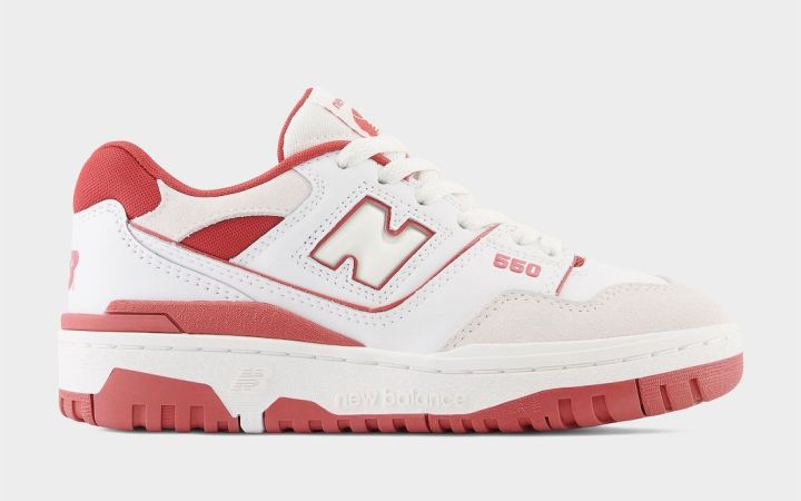 New Balance 550, New Balance, BB550STB - 白红双色New Balance 550震撼亮相，引爆潮流界