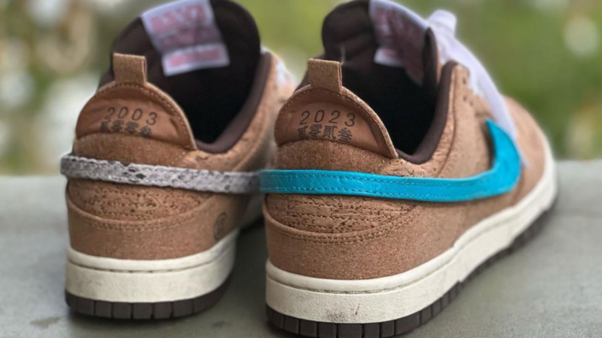 运动鞋, 球鞋, Nike Dunk Low - Edison Chen分享了CLOT x Nike Dunk Low "Cork "的外观。