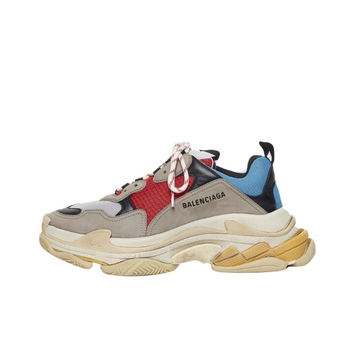 Balenciaga巴黎世家 Triple S 百搭 户外厚底 低帮 老爹鞋  蓝灰红黑 533883W09O24365