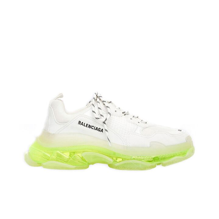 Balenciaga巴黎世家 Triple S 圆头系带 低帮 老爹鞋  白绿色 541624W2FR19073