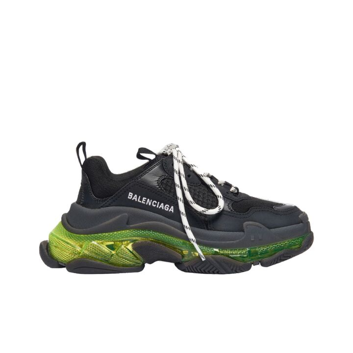 Balenciaga 巴黎世家 Triple S 跑步鞋 黑绿 544351W09ON1047