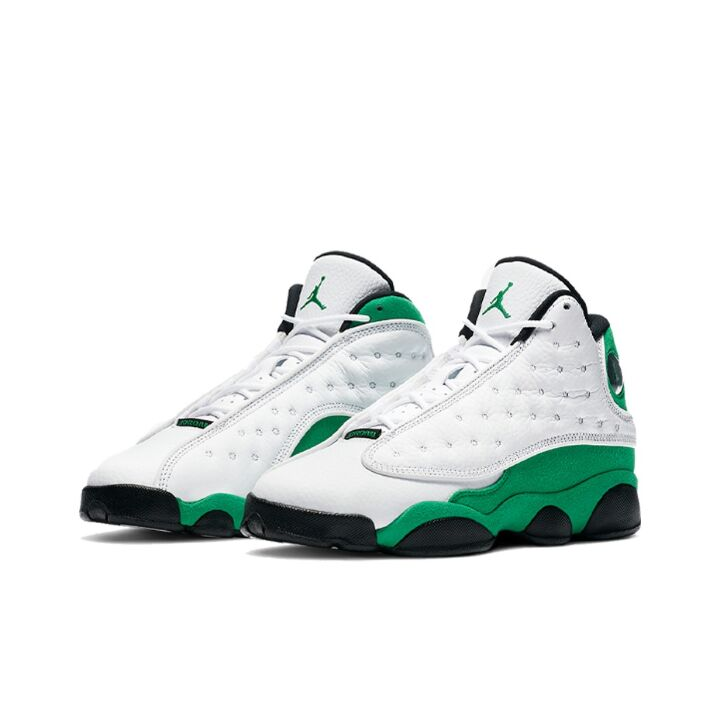 Jordan Air Jordan 13 Lucky Green 高帮 篮球鞋 GS 白绿 DB6536-113