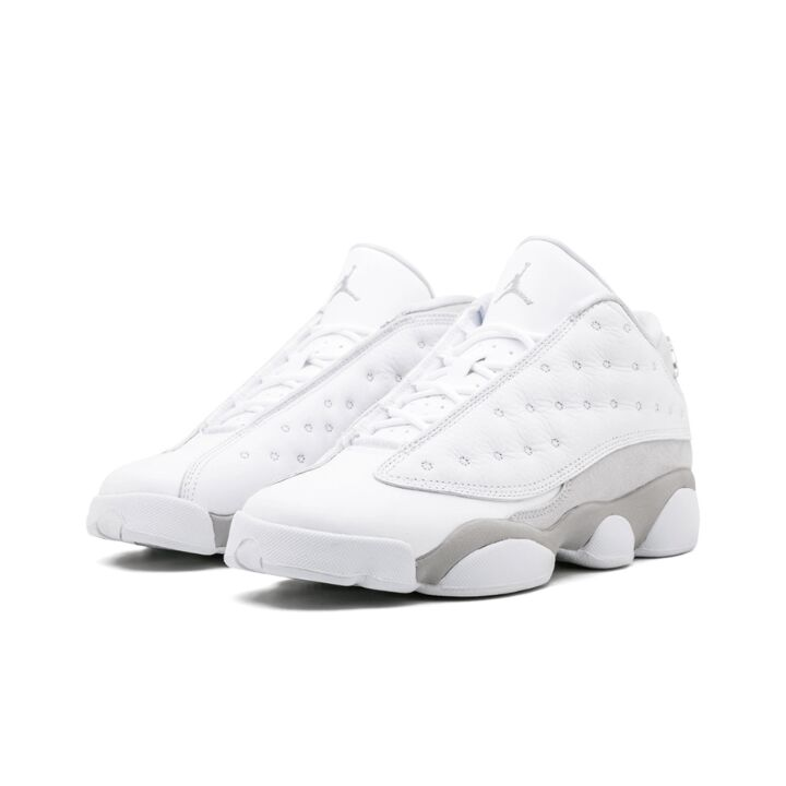 Jordan Air Jordan 13 Retro Low Pure Platinum 麂皮  低帮 篮球鞋 GS 白灰 310811-100