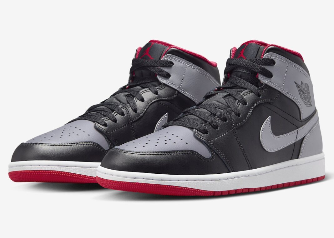 Jordan, Air Jordan 1 Mid, Air Jordan 1, Air Jordan - 将Air Jordan 1 Mid “Shadow”款新增了火红细节