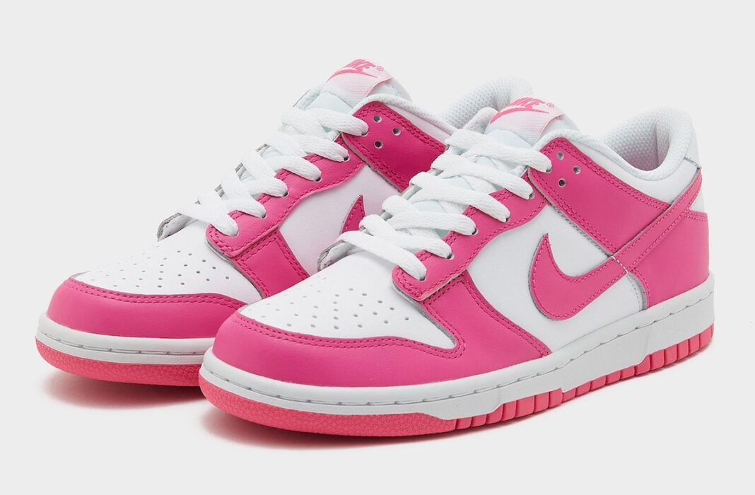 Nike Dunk Low, Nike, GS, Dunk Low GS, Dunk Low, Dunk - 2024年春季奈克推出“Laser Fuchsia”颜色的Dunk Low GS