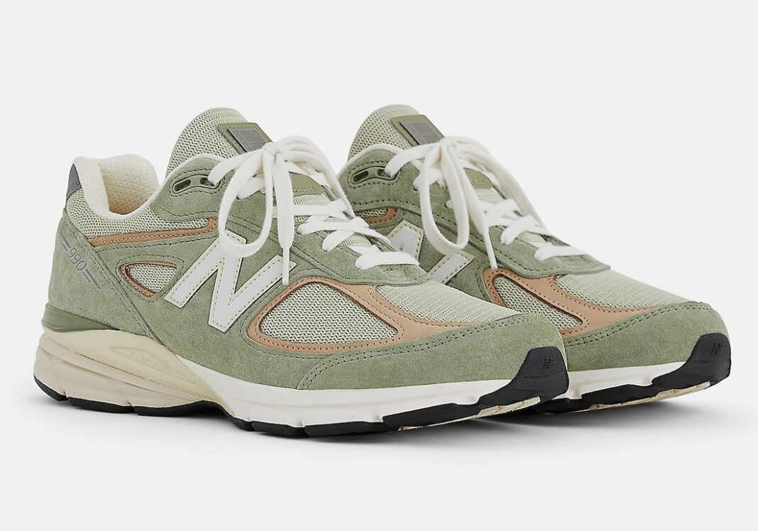 运动鞋, Olive, New Balance 990v4, New Balance - 2023年10月发布：新款美国制造的New Balance 990v4 "Olive"