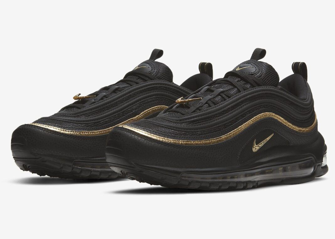 篮球鞋, Nike Air Max 97, Nike, Air Max 97 - 黑色和金色闪电不断的Nike Air Max 97回归