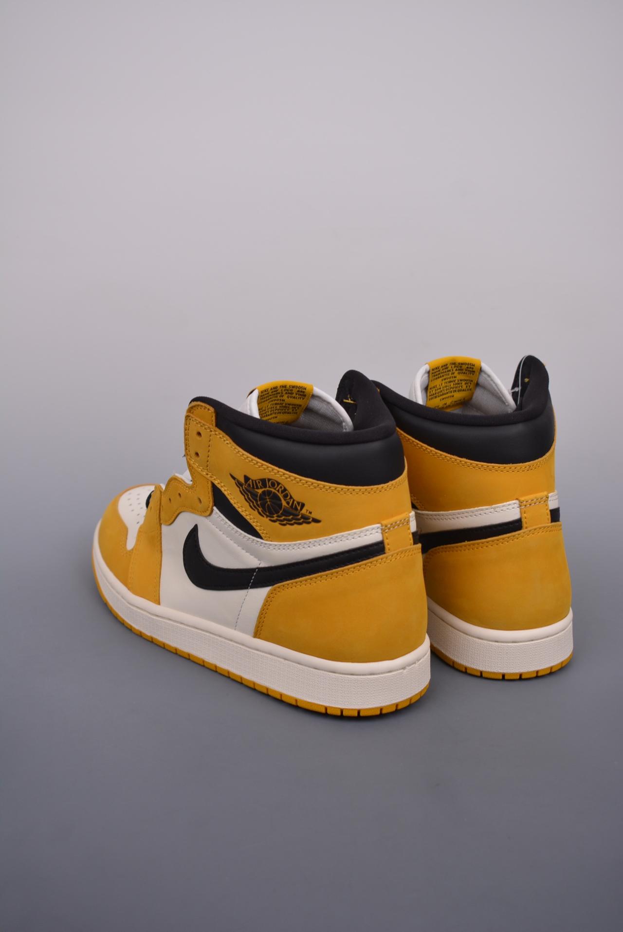 运动鞋, Yellow Ochre, Air Jordan 1 Retro, Air Jordan 1 - Air Jordan 1 Retro "Yellow Ochre" 黑黄脚趾 官方货号：DZ5485 701CF