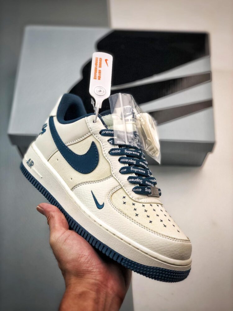 运动鞋, Nike Air Force 1 '07 Low, NIke Air Force 1 '07, Nike Air Force 1, Nike, Air Force 1 - Nike Air Force 1 '07 Low TS 高帮帆布 米蓝 货号：PF9055-756