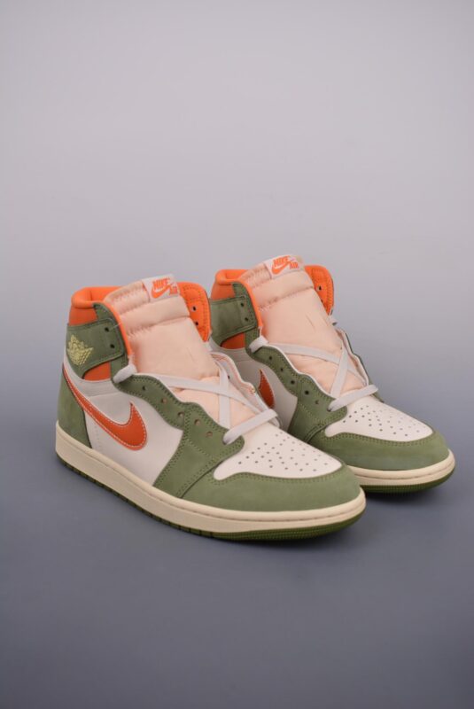 篮球鞋, 球鞋, RO, Celadon, Air Jordan 1 Retro, Air Jordan 1, Air Jordan - Air Jordan 1 Retro Celadon 高帮篮球鞋 橙绿脚趾 货号：FB9934 300CF