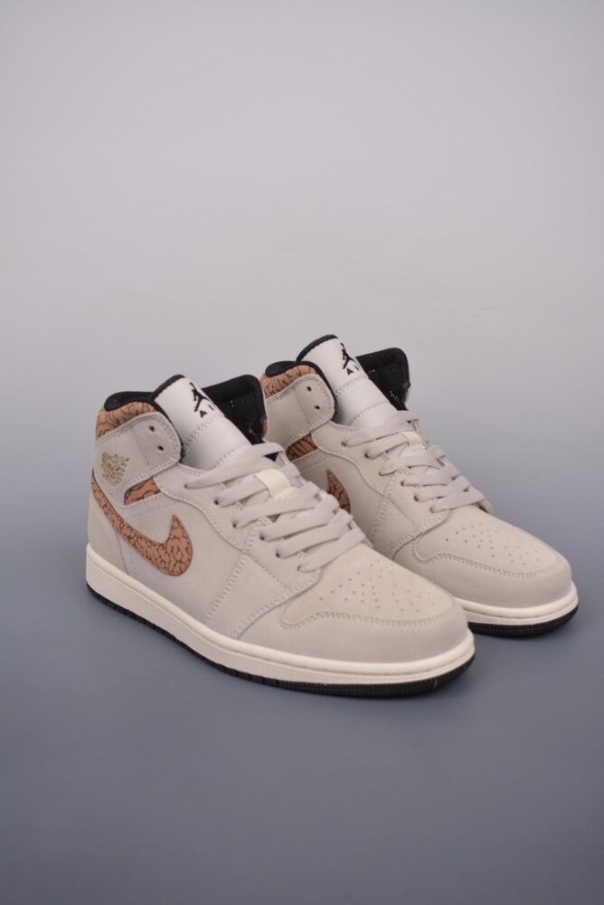 篮球鞋, 球鞋, Jordan, Air Jordan 1 Mid, Air Jordan 1, Air Jordan - Air Jordan 1 Mid 白棕脚趾 高帮篮球鞋 货号：DZ4129 102B