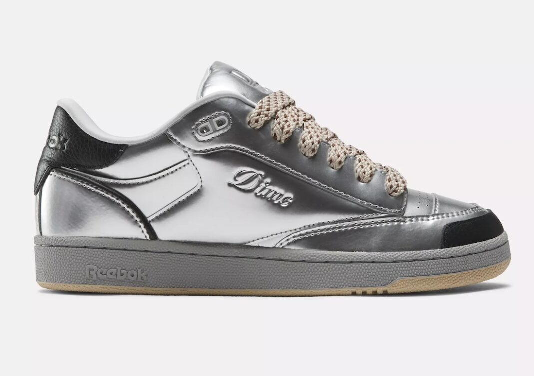 运动鞋, Reebok Club C, Reebok, Dime - 2023年11月发布的Dime x Reebok Club C Bulc “银色金属”