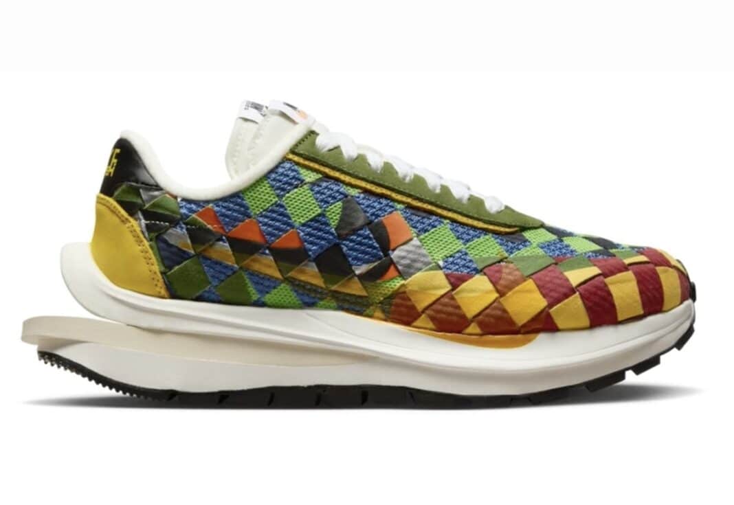 Sacai x Nike VaporWaffle, Sacai x Nike LDV Waffle, Sacai X NIKE, Sacai, Nike VaporWaffle, Nike, Jean Paul Gaultier - 2023年11月，Jean Paul Gaultier x Sacai x Nike VaporWaffle Woven “Multi-Color” 强势登场