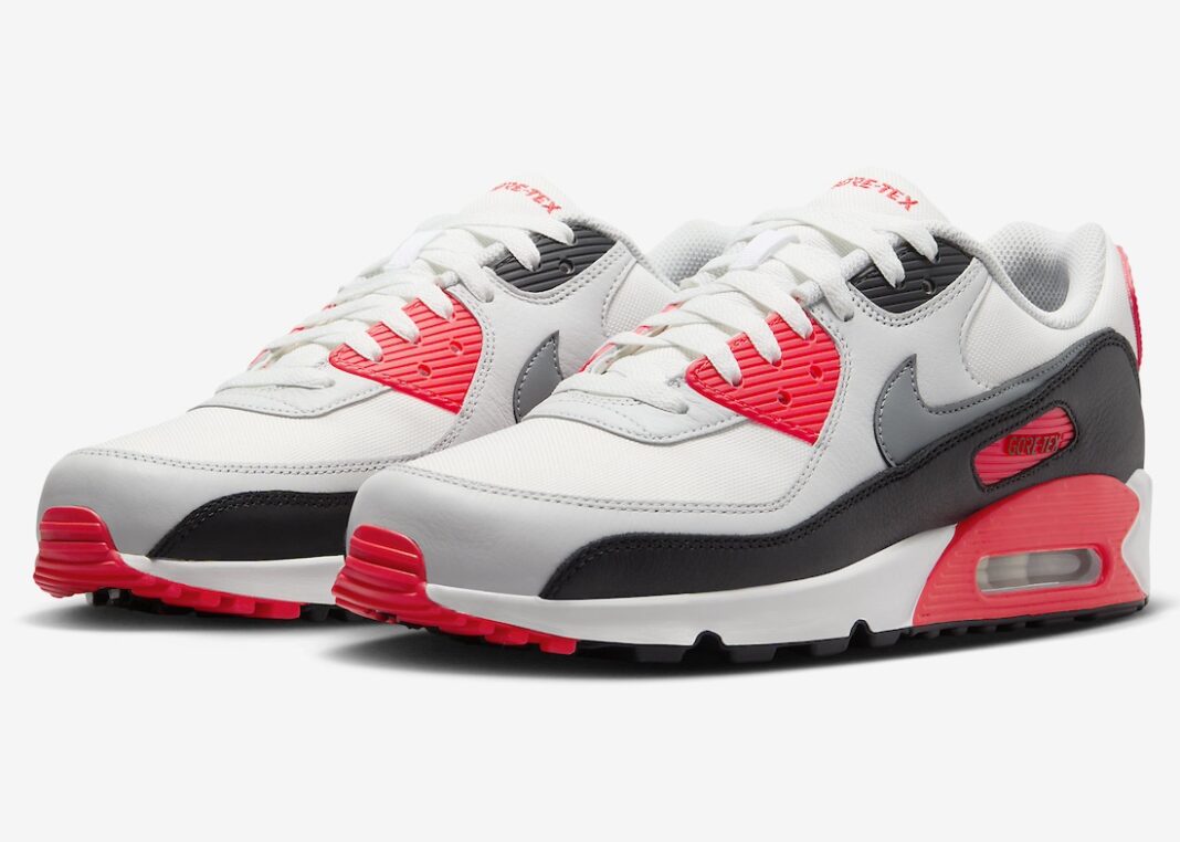 Nike Air Max 90, Nike Air Max, Nike, Gore-Tex, Air Max 90 - 2024年1月发布 Nike Air Max 90 Gore-Tex “Bright Crimson”