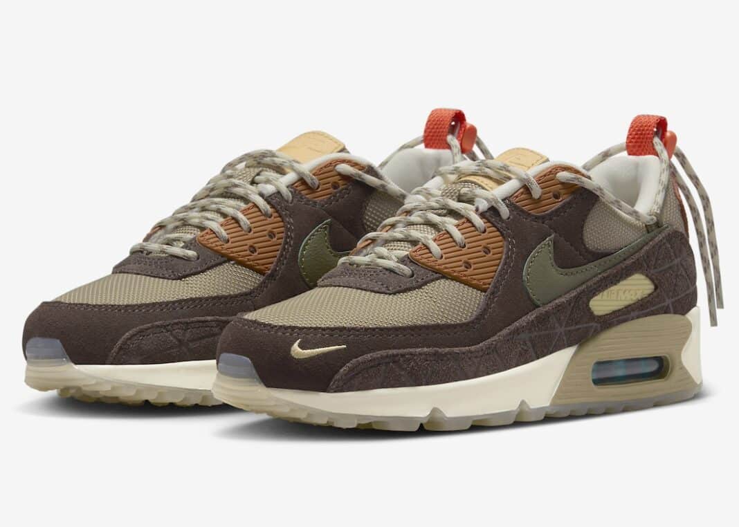 运动鞋, RO, Nike Sportswear, Nike Air Max 90, Air Max 90 - 耐克Air Max 90 SE “Baroque Brown”搭配弹性绳扣新品发布