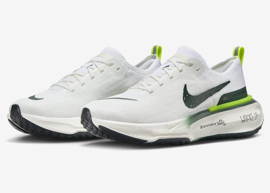 ZOOMX, RO, Nike ZoomX Invincible Run, Nike - 2024年2月发布：Nike ZoomX Invincible Run Flyknit 3 “白色/Pro Green”