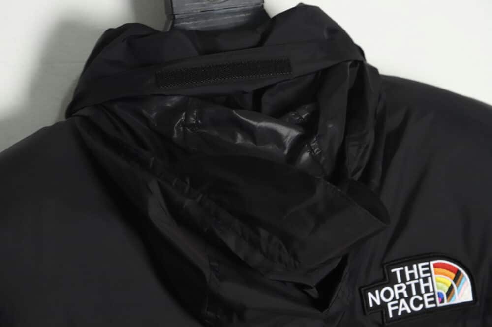 The North Face FW22 1996 复古 Nuptse Pride 夹克 700 Puff 彩虹标志刺绣立领拉链羽绒服 TSK1