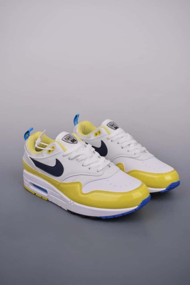 运动鞋, 跑步鞋, Nike Air Max 1, Nike Air Max, Nike, Air Max 1 - Nike Air Max 1 PRM 复刻白黄 复古休闲跑步鞋 正确版型 颜色：白黄 货号：FN8075 101J