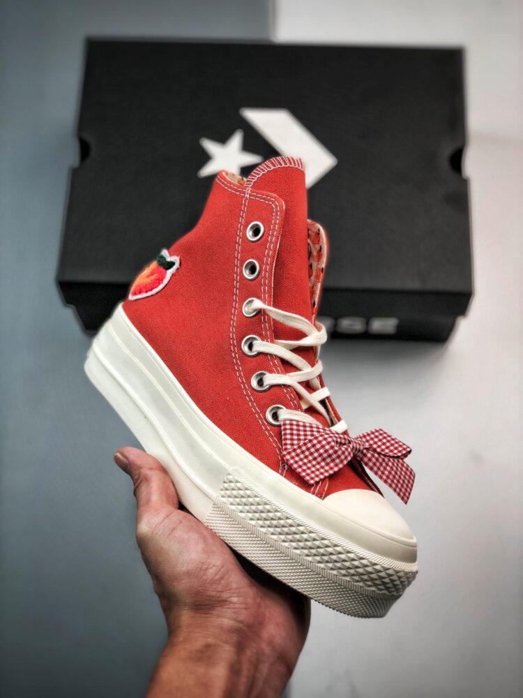 运动鞋, 帆布鞋, KD, CONVERSE - Converse Chuck All Star蝴蝶结 帆布鞋 帮高度：低帮 颜色：米白/桃红色 鞋底颜色：柠檬黄和桃粉色 蝴蝶结元素装饰 尺码：35 36 36.5 37 37.5 38 39 39.5 40