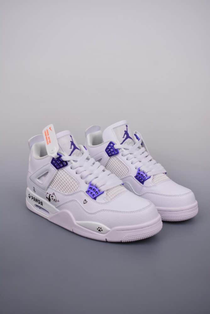 RO, Jordan, Air Jordan 4 Retro, Air Jordan 4, Air Jordan - Air Jordan 4 retro 白紫涂鸦手绘 鞋子类型 官方货号: CT8527 115SL