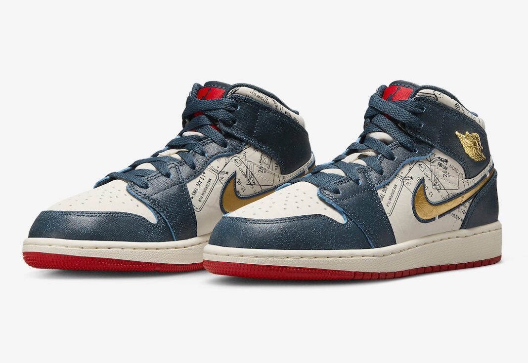 GS, Air Jordan 1 Mid GS, Air Jordan 1 Mid, Air Jordan 1, Air Jordan - 2024年2月上市：Air Jordan 1 Mid GS “Take Flight”