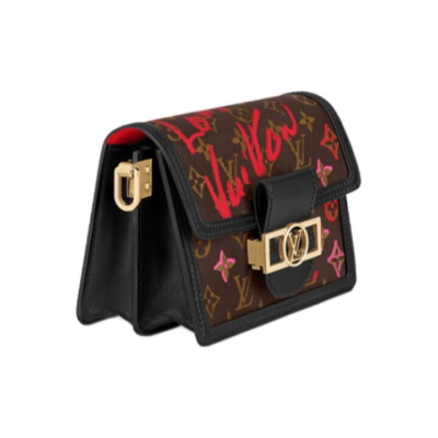 LOUIS VUITTON Fall inove Mini Dauphine 达芙妮 #无链条# 牛皮 手拿斜挎单肩包 迷你 女款 棕色