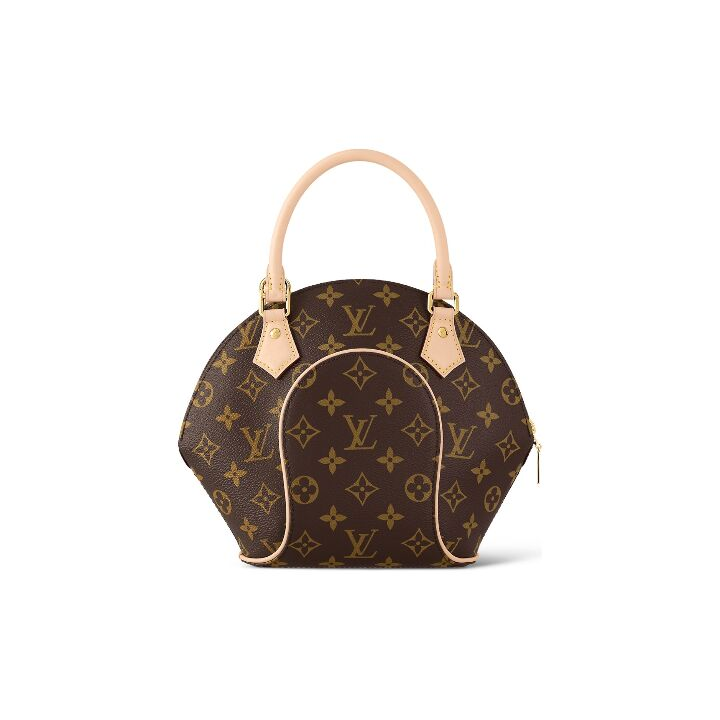 LOUIS VUITTON Ellipse PM经典老花可拆卸可调节肩带 帆布拼皮 单肩斜挎手提包 小号 女款 棕色