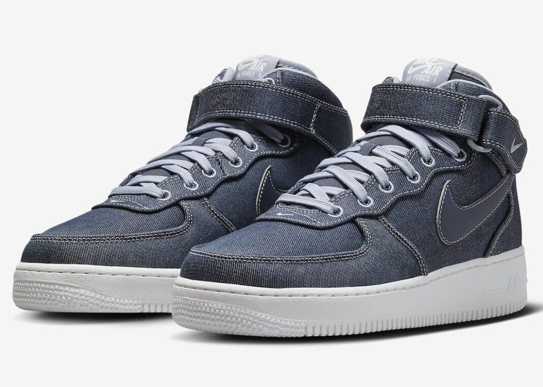 Nike Air Force 1 Mid, Nike Air Force 1, Nike, Air Force 1 - 2024年春天发布Nike Air Force 1 Mid “Denim”