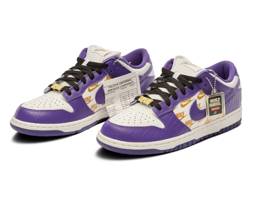 Supreme x Nike SB Dunk Low, Supreme x Nike, Supreme, SB Dunk Low, Nike SB Dunk Low, Nike - 苏富比拍卖：Supreme x Nike SB Dunk Low “Court Purple”样品