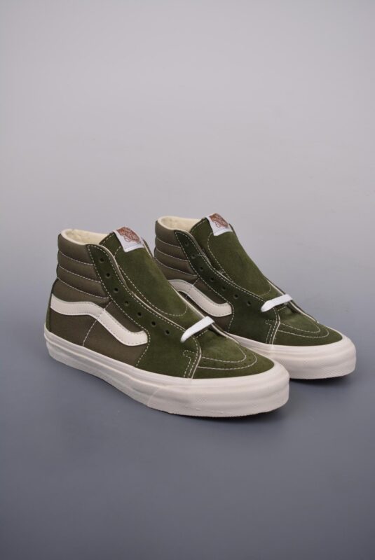 运动鞋, Vans Sk8-Hi, Vans, KD - Vans SK8-Hi VR3 安纳海姆橄榄绿 皮革鞋垫 货号：无