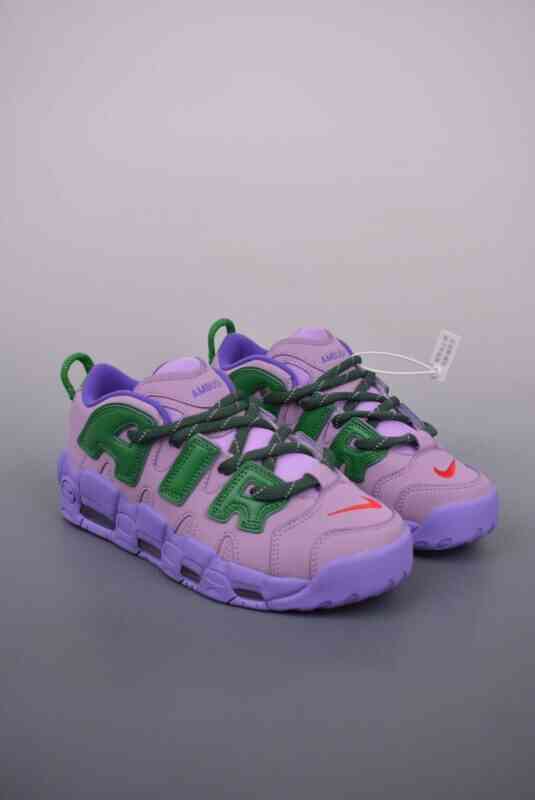 运动鞋, Nike Air More Uptempo, Nike, Air More Uptempo - AMBUSH x Nike Air More Uptempo Low 大AIR皮蓬 紫绿 鞋 货号：FB1299 500DMW