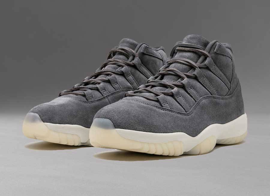 篮球鞋, 球鞋, Sneaker Talk, Air Jordan 11, Air Jordan 1, Air Jordan - 篮球鞋话题：Air Jordan 11 Premium “Grey Suede”简介